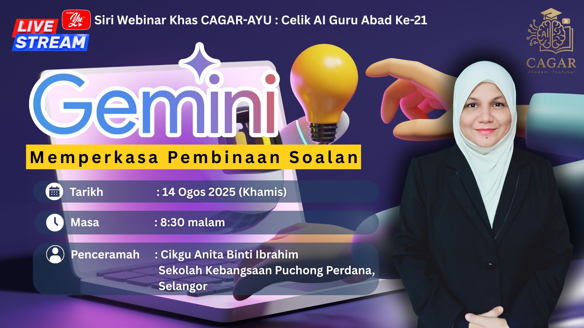 🔴 [LIVE] CAGAR-AYU #05: GEMINI MEMPERKASA PEMBINAAN SOALAN